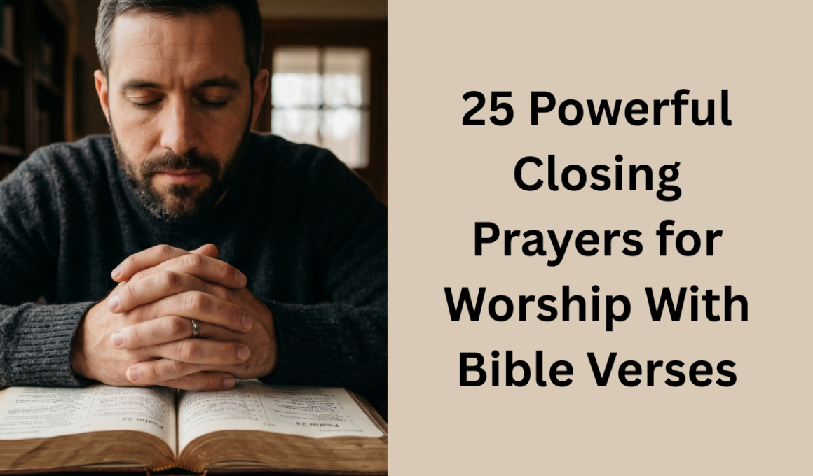 25 Powerful Closing Prayers for Worship With Bible Verses