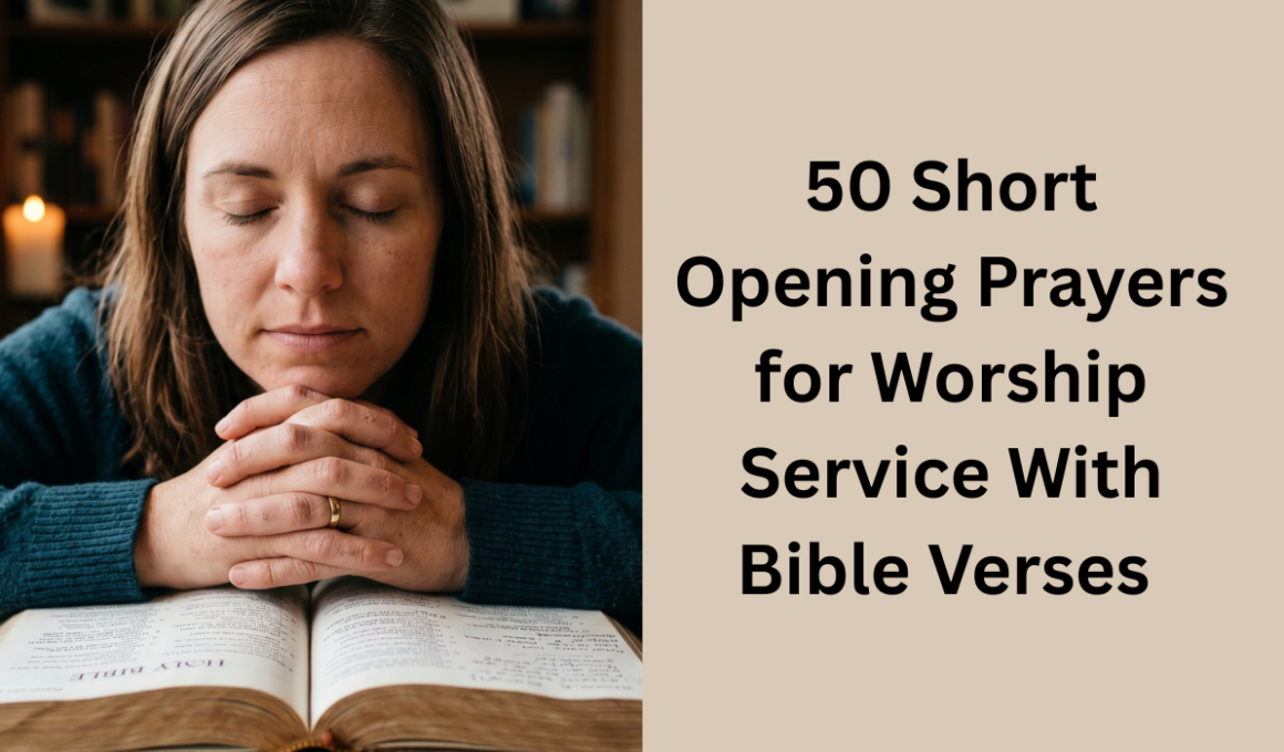 50 Short Opening Prayers for Worship Service With Bible Verses